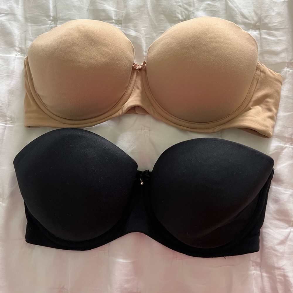 Set of 2 SOMA embraceable strapless bras 34D